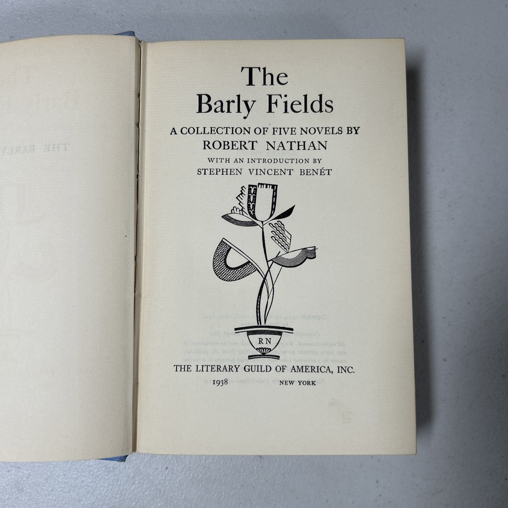 1938 edition of The Barley Fields Robert Nathan